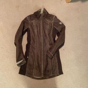 Kuhl Women's Brown Leather Hooded Jacket